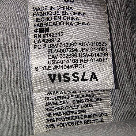 Vissla The Point Board‎ Shorts Size 30 Small 19.5" Blue Gray Striped Surf Swim - Picture 3 of 12